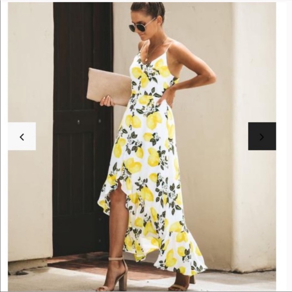 Vici high low lemon dress. Brand “if by sea” from Vici
